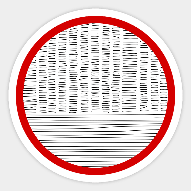 Digital Stitches Circle White Sticker by Loukritia357